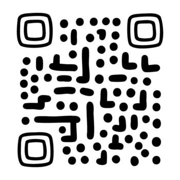 sencillo qr código diseño con estilizado negro elementos vector