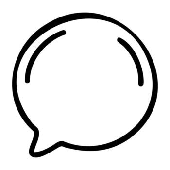 Blank speech bubble for text insertion and communication concepts vector