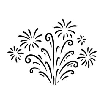 elegante festivo fuegos artificiales diseño con muy lleno patrones vector