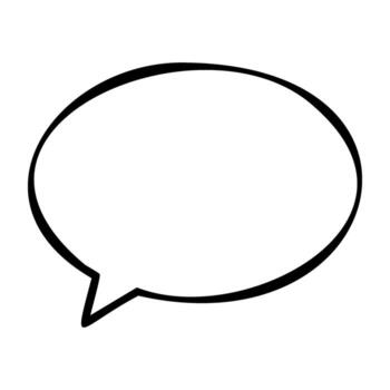 Empty oval speech bubble for communication and dialog vector