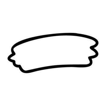 Simple outline of a blank speech bubble for text vector