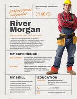 carpenter resume template design ideas