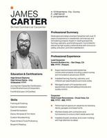 Professional Carpenter Resume Template