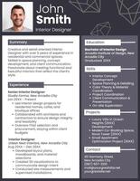 Interior Designer Resume template