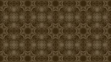 caleidoscópio vintage retro círculo padronizar mosaico fundo. geométrico clássico padronizar. Sombrio Castanho étnico mandala padronizar. video