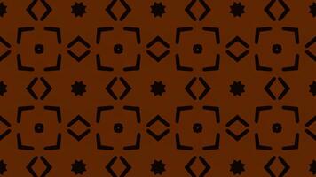 caleidoscópio vintage retro círculo padronizar mosaico fundo. geométrico clássico padronizar. circular Castanho movimento. video