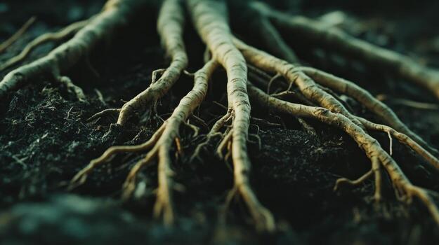 Root system of a tree photo