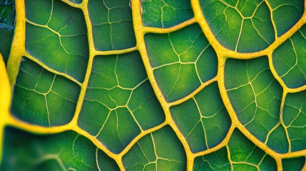 Close-up of a leaf's intricate vein structure photo