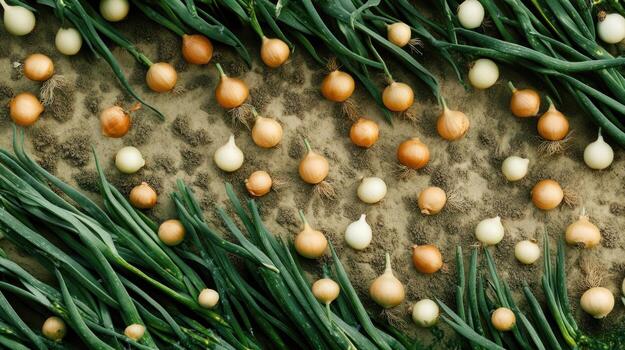 An image of onions and other vegetables photo