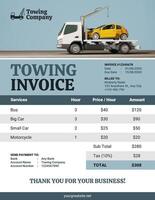 Towing Company Invoice template