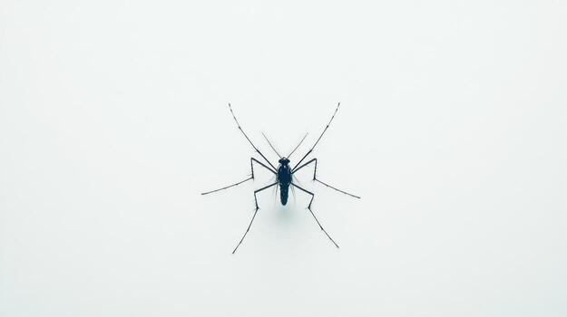 A mosquito is standing on a white surface photo