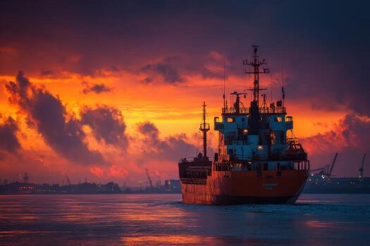 A large boat in the water photo