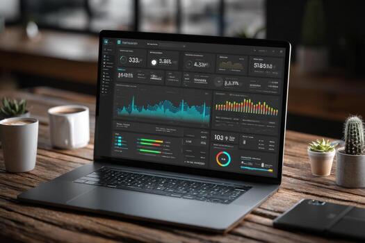 How to use a laptop for business photo