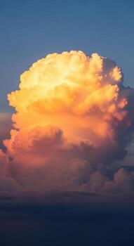 A large cloud is seen in the sky photo