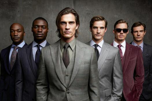 A group of men in suits standing next to each other photo