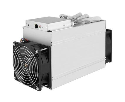 Cryptocurrency mining farm for bitcoin and altcoins mining on white photo