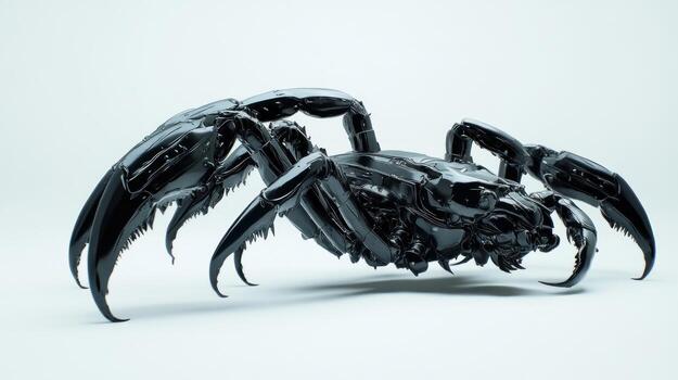 A dark, metallic scorpion-like creature photo