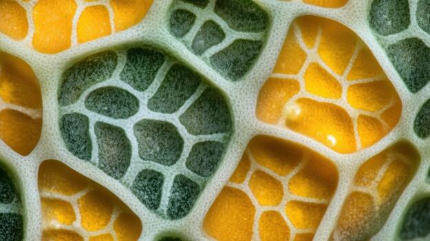 Close-up view of a patterned fruit skin photo