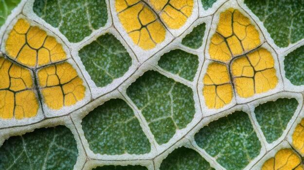 Close-up leaf vein pattern photo