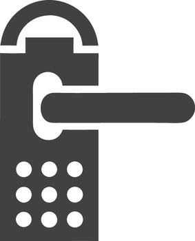 moderno digital puerta bloquear con teclado y encargarse de icono vector