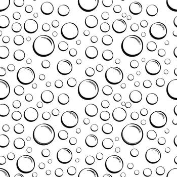 Abstract pattern of many small and large water droplets vector
