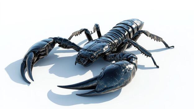 Metallic scorpion, 3D render photo
