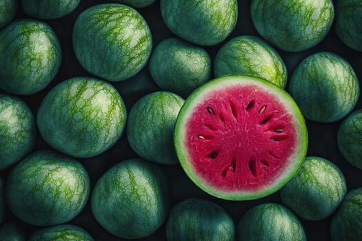 Watermelon pattern, close-up photo