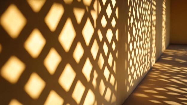 Sunlight patterns on a wall photo