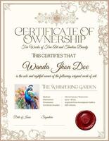 Brown Victorian Swirl Floral Certificate of Ownership Template