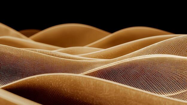 Abstract representation of flowing waves in warm tones, creating a serene and calming atmosphere photo