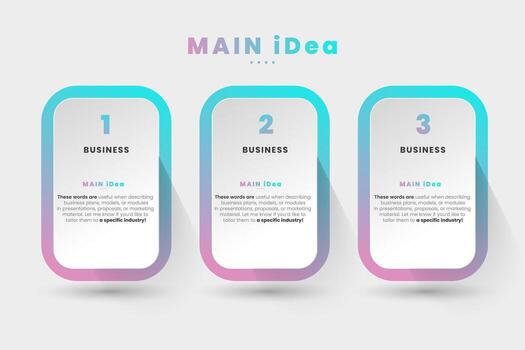 Set of three Infographic diagram charts template for business. and finance in 3 options, presentation with elements illustration design vector