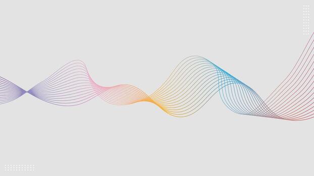 resumen vistoso degradado líneas olas en gris antecedentes. ilustración. vector