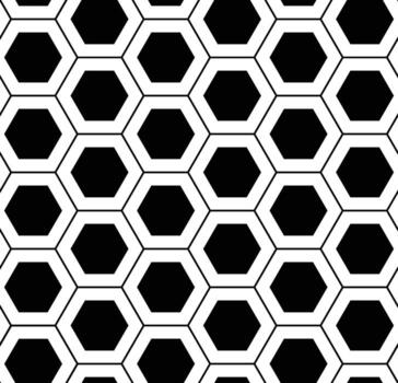 Thin line hexagon net pattern vector