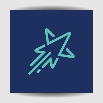 estrella puntero monoline vector