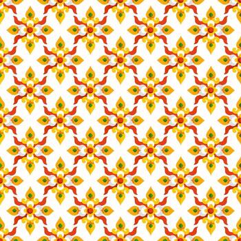 a red and yellow pattern on a white background vector