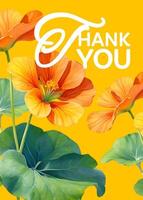 Thank You For Parents Greeting Card Template