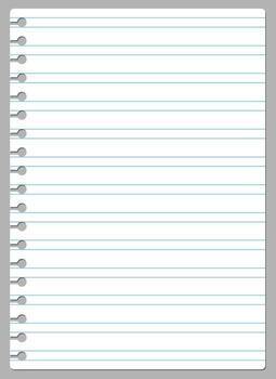 Rasgado página de doble forrado blanco papel desde un espiral cuaderno vector