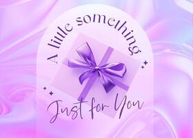 Pastel Rainbow Purple Thank you Card template