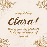 Square Birthday Greeting Card for Adult template