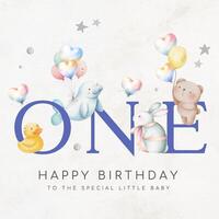Children's Birthday Greeting Cards template