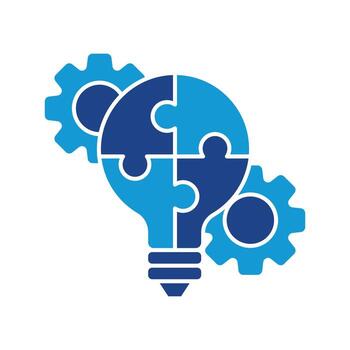 Single Icon Problem Solve, Perfect for Presentation, Website, Apps and more, Icon Blue Style vector