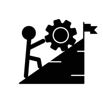 Single Icon Hardwork, Perfect for Presentation, Website, Apps and more, Icon Glyph Style vector