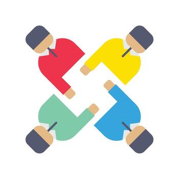 Single Icon Team, Perfect for Presentation, Website, Apps and more, Icon Flat Style vector