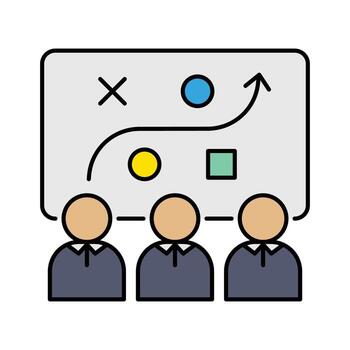 Single Icon Presentation, Perfect for Presentation, Website, Apps and more, Icon Line Color Style vector