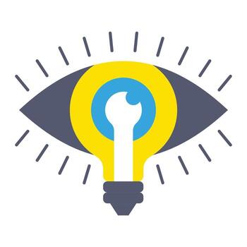 Single Icon Vision, Perfect for Presentation, Website, Apps and more, Icon Flat Style vector