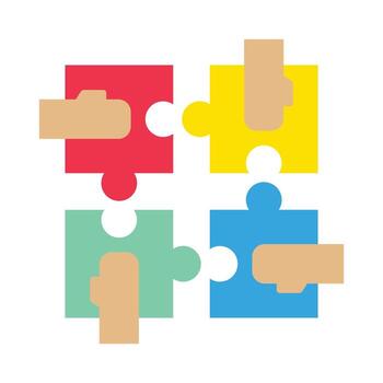 Single Icon Teamwork, Perfect for Presentation, Website, Apps and more, Icon Flat Style vector