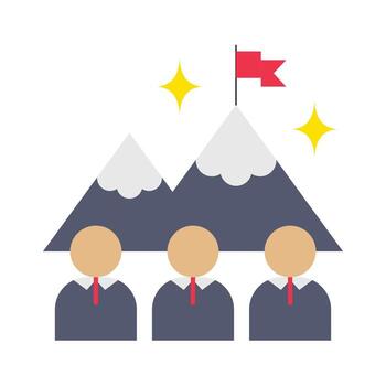 Single Icon Goals, Perfect for Presentation, Website, Apps and more, Icon Flat Style vector