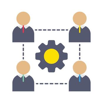 Single Icon Collaboration, Perfect for Presentation, Website, Apps and more, Icon Flat Style vector