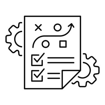 Single Icon Planning, Perfect for Presentation, Website, Apps and more, Icon Outline Style vector