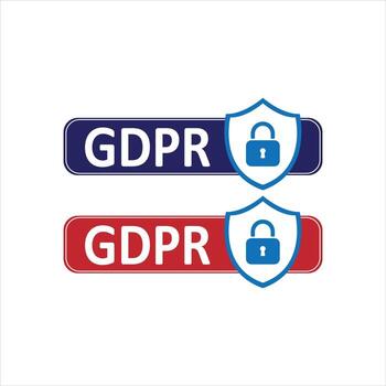 GDPR Security Labels for Data Protection and Privacy Compliance vector